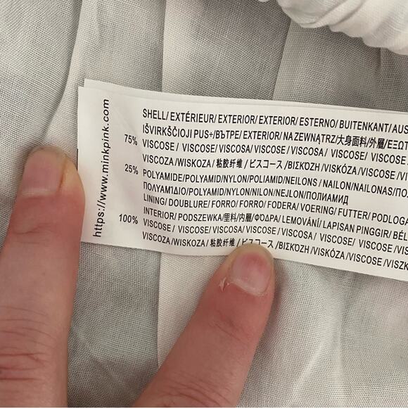 5/$25 MinkPink Darcy Shirred Smocked Floral Lined Mini Skirt M Medium New - Picture 10 of 11